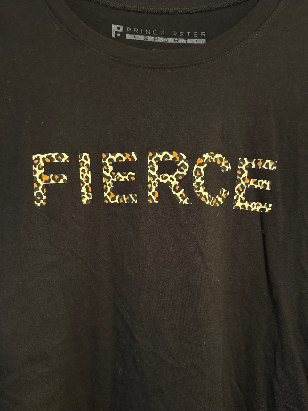 Prince Peter Sport Leopard Print “Fierce” Short Sleeve Tee - Picture 2 of 5